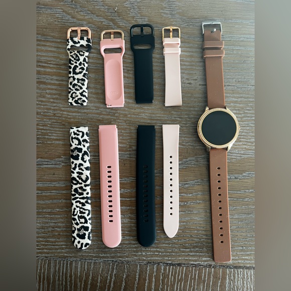 Fossil Gen 5E Smartwatch. Practically brand new. Comes with 5 bands! - Picture 1 of 7